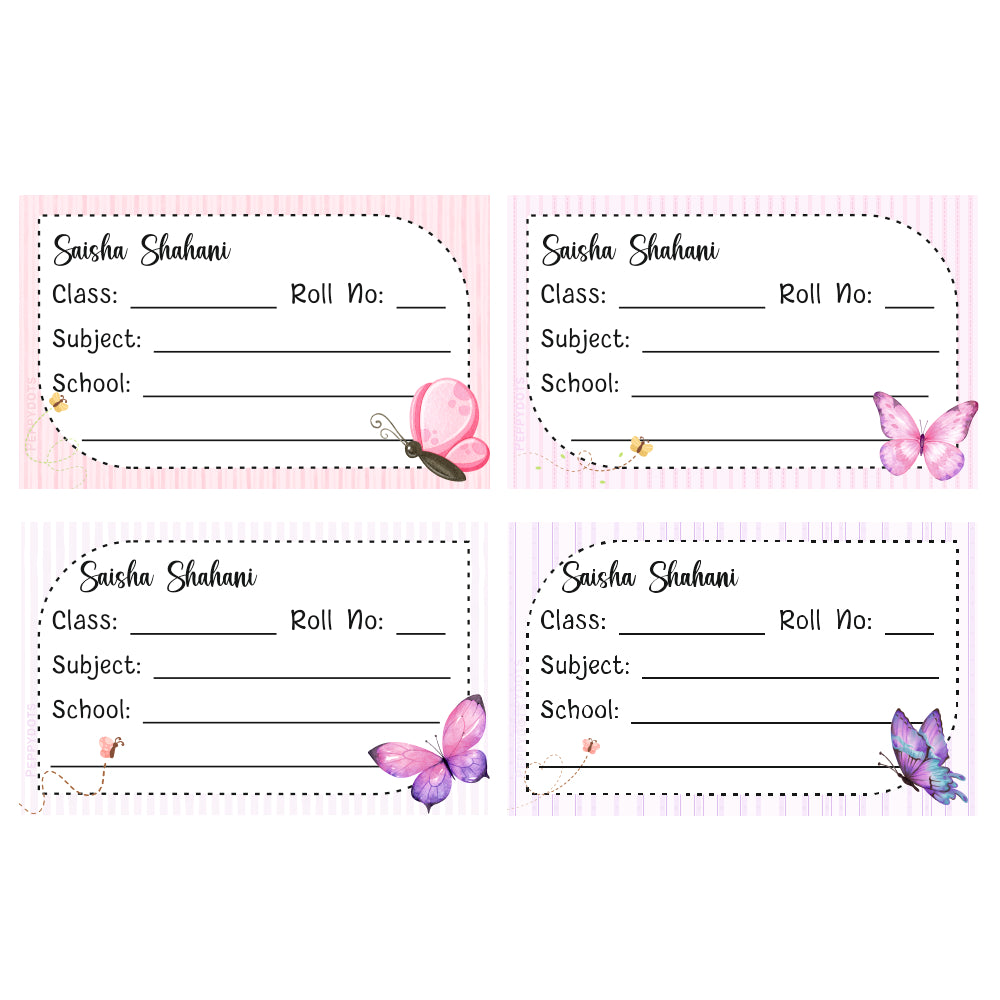 School Book Label - Butterfly Magic Doxbox Store|]Peppydots