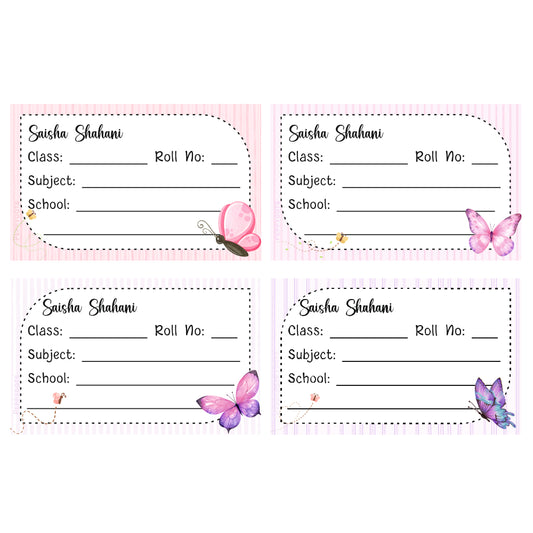 School Book Label - Butterfly Magic Doxbox Store|]Peppydots