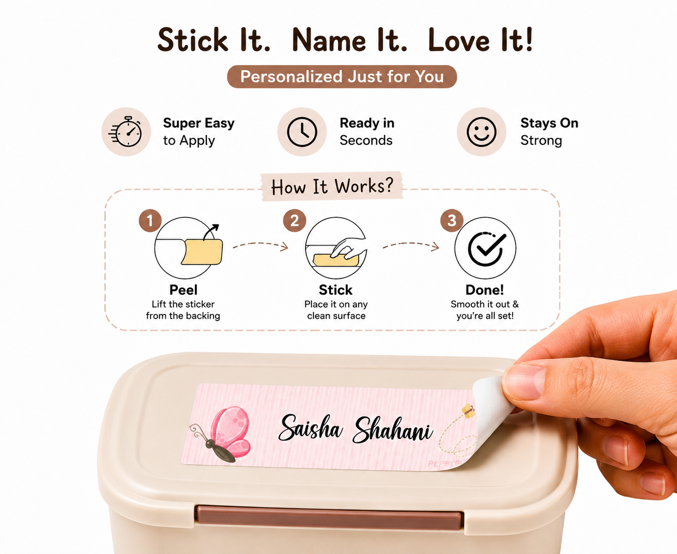 Waterproof Labels - Butterfly Magic Peppydots|]Peppydots