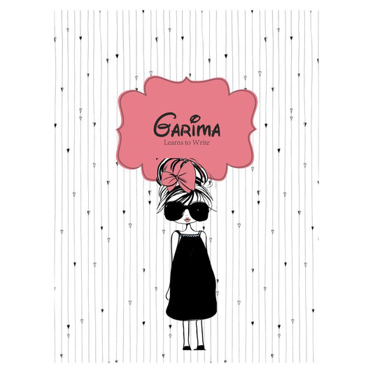 Writing Practice Book Camera Girl - Peppydots