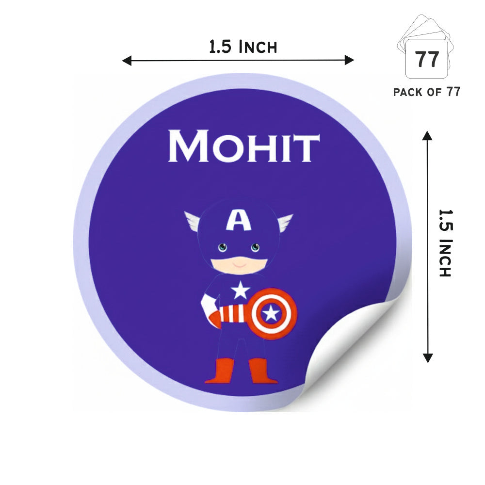 Round Waterproof Label - Captain America Doxbox Store|]Peppydots