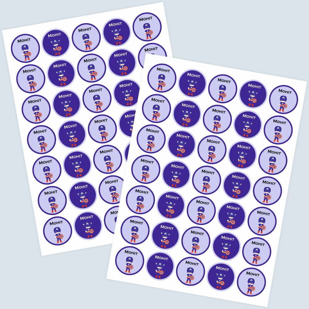 Round Waterproof Label - Captain America Doxbox Store|]Peppydots