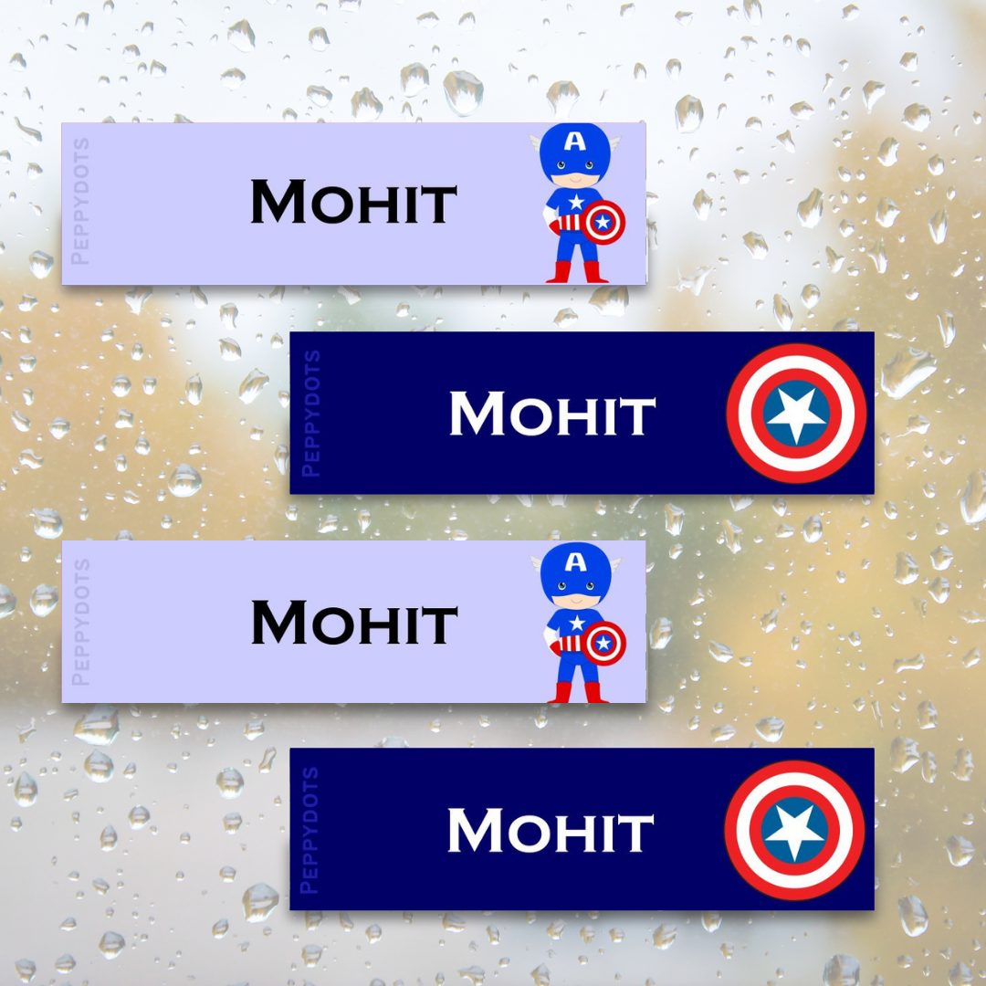 Waterproof Labels - Captain America Doxbox Store|]Peppydots