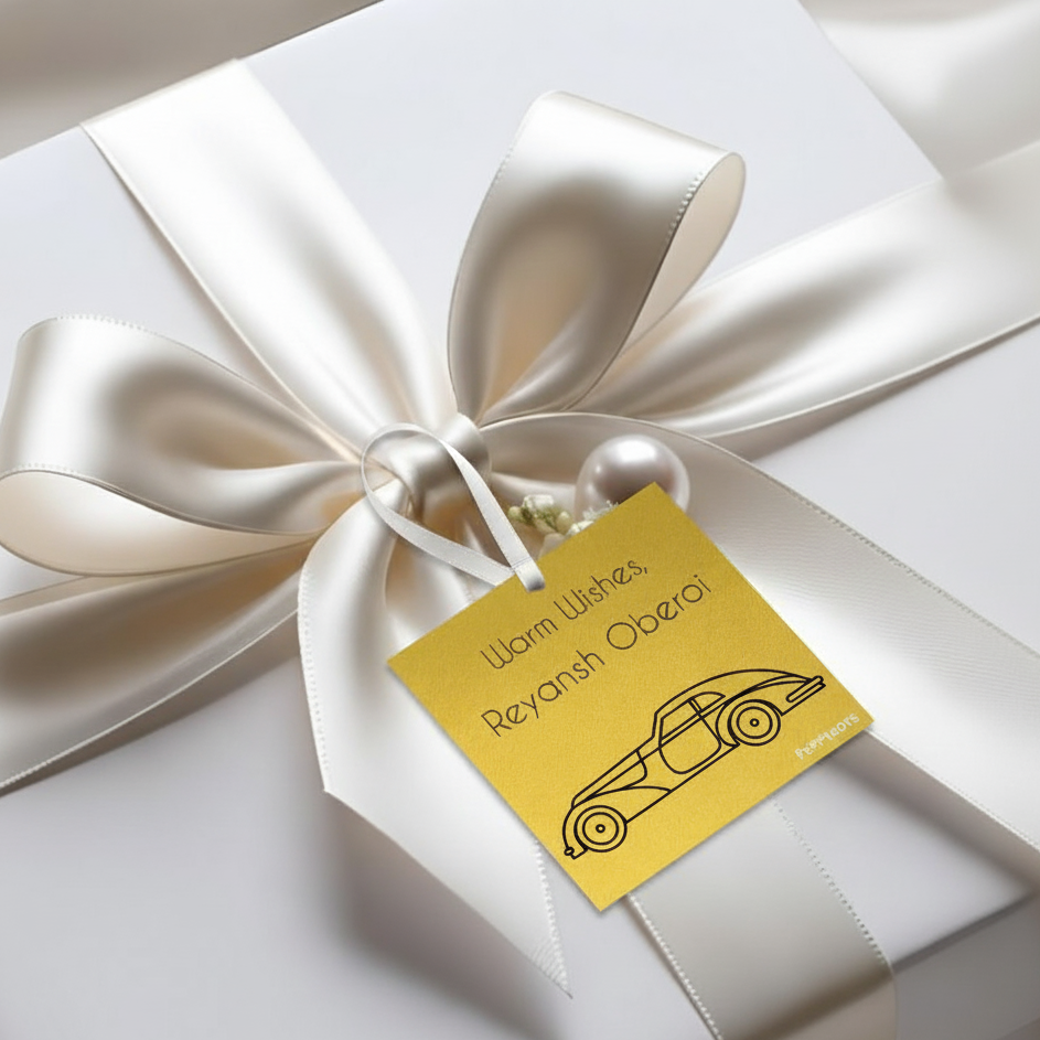 Golden Gift Tag - Car Doxbox Store|]Peppydots