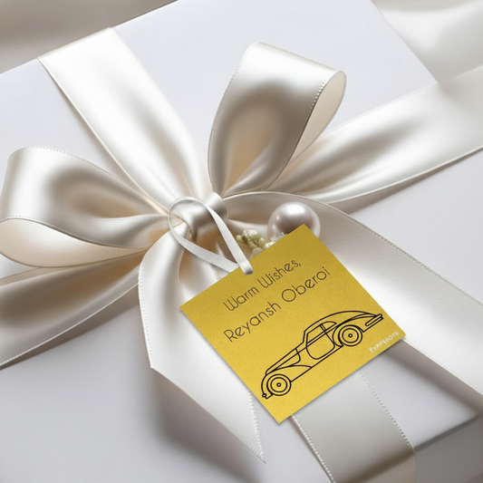 Golden Gift Tag - Car Doxbox Store|]Peppydots