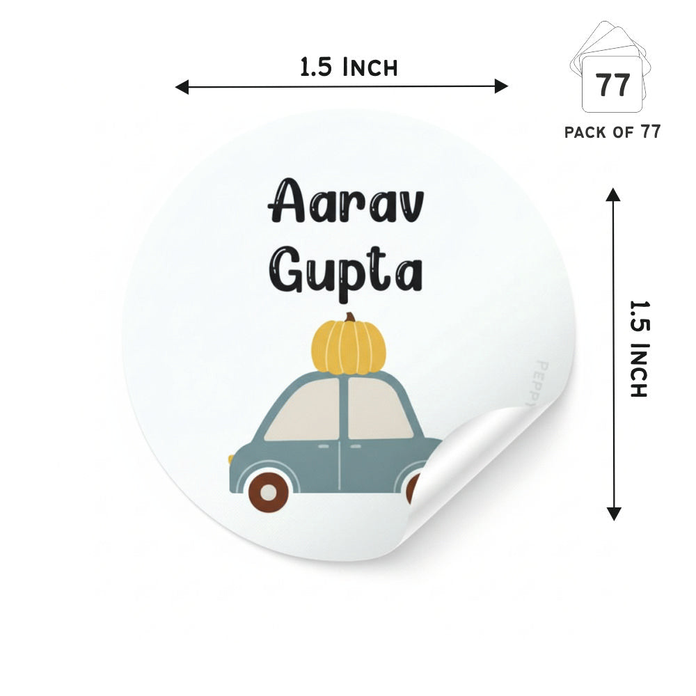 Round Waterproof Labels - Car Doxbox Store|]Peppydots