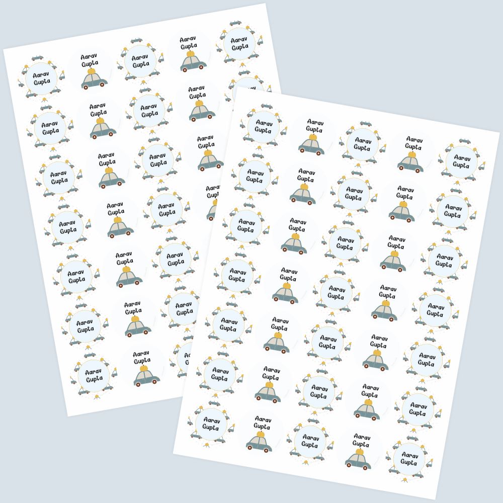 Round Waterproof Labels - Car Doxbox Store|]Peppydots