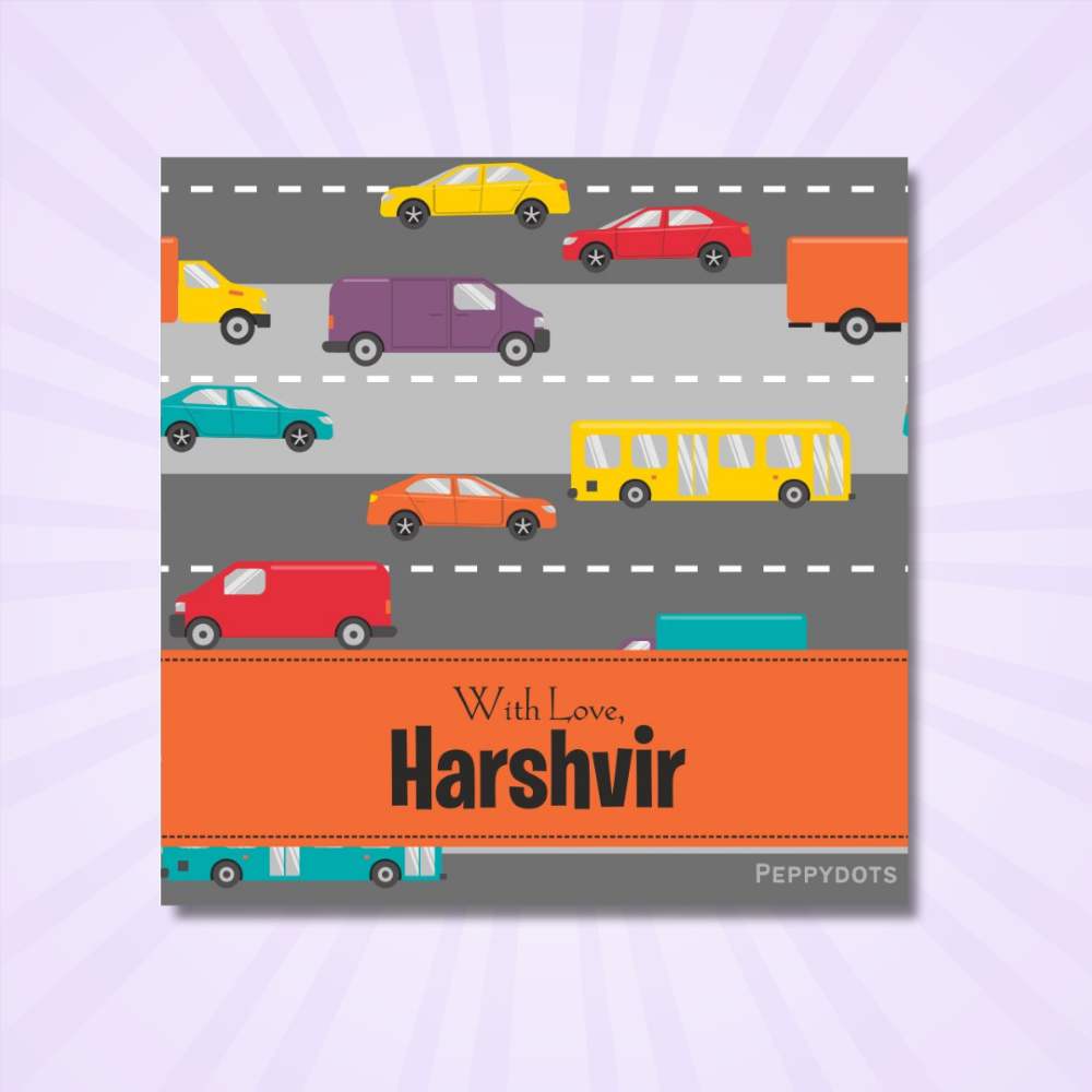 Gift Tag - Car On Road Doxbox Store|]Peppydots