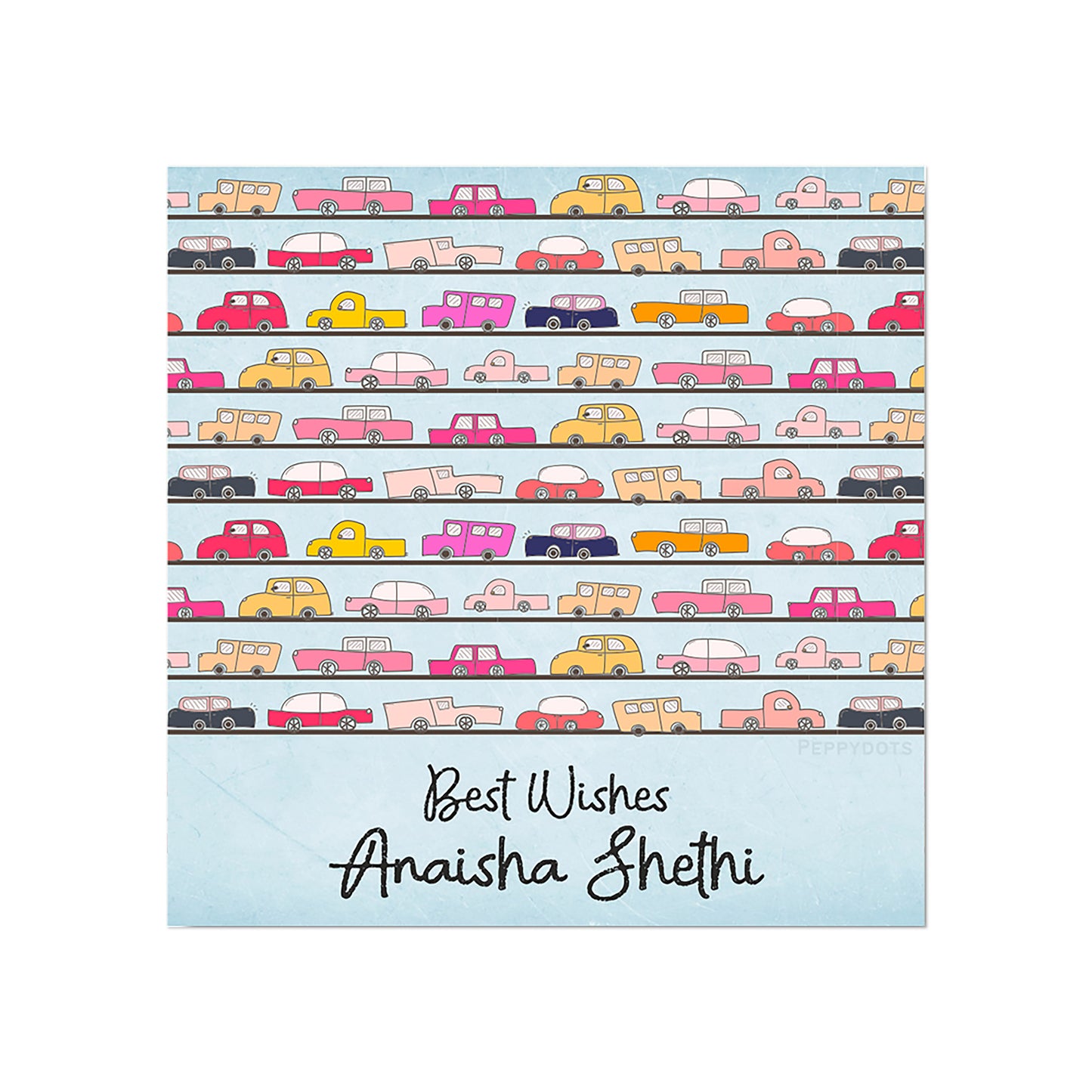 Gift Tag - Car On Road Peppydots|]Peppydots