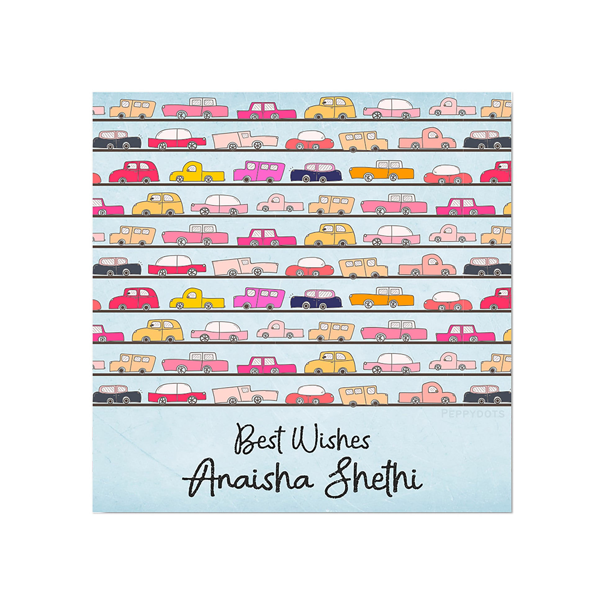 Gift Tag - Car On Road Peppydots|]Peppydots