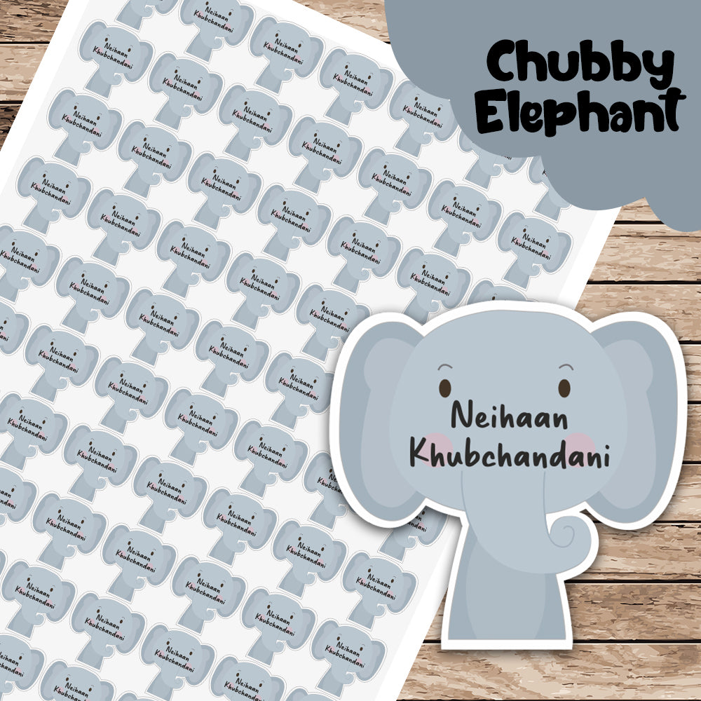Fancy Shape Sticker - Chubby Elephant Peppydots|]Peppydots