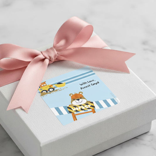 Gift Labels - Construction Bear Doxbox Store|]Peppydots