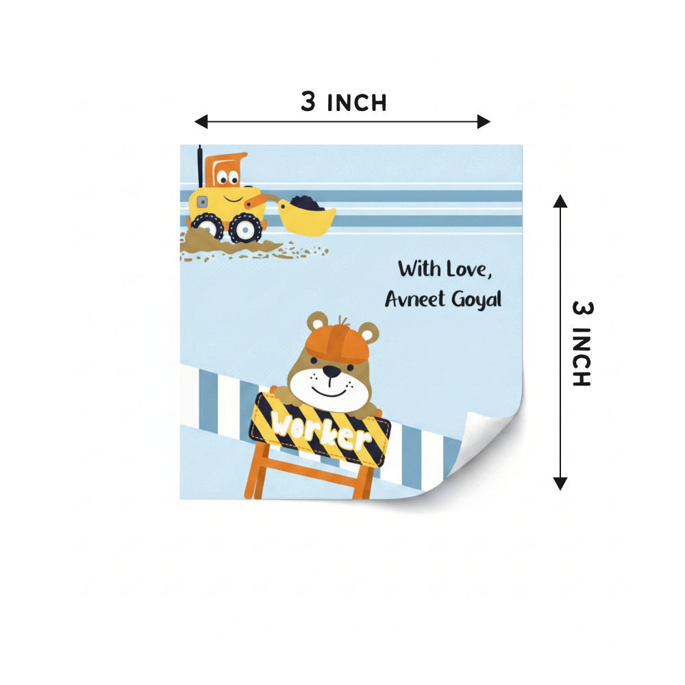 Gift Labels - Construction Bear Doxbox Store|]Peppydots