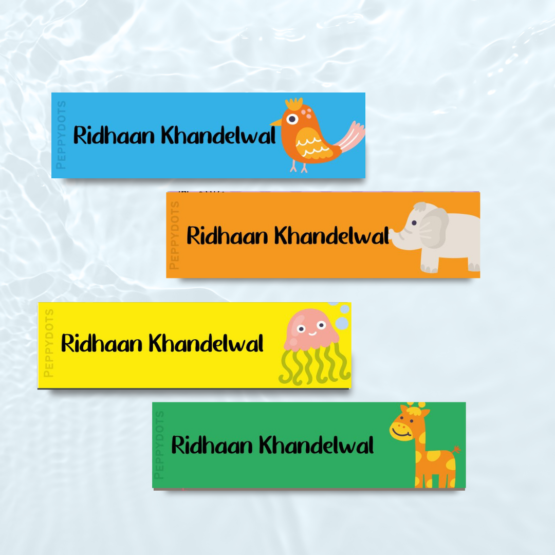 Waterproof Labels - Cute Animals Doxbox Store|]Peppydots