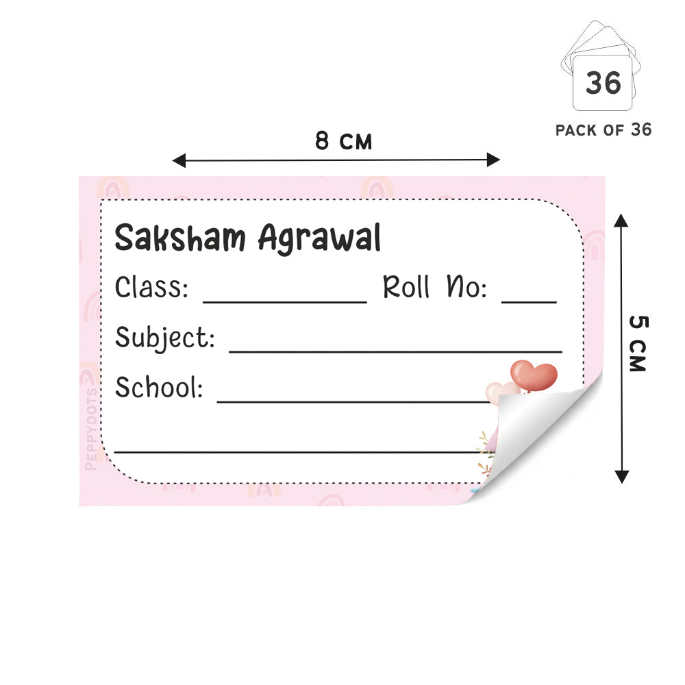 Personalized School Book Labels - Cute Animals Peppydots|]Peppydots