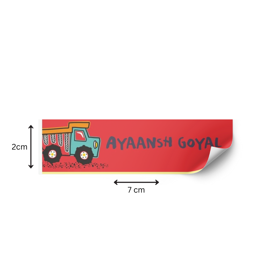 Waterproof Labels - Cute Construction Vehicles Doxbox Store|]Peppydots