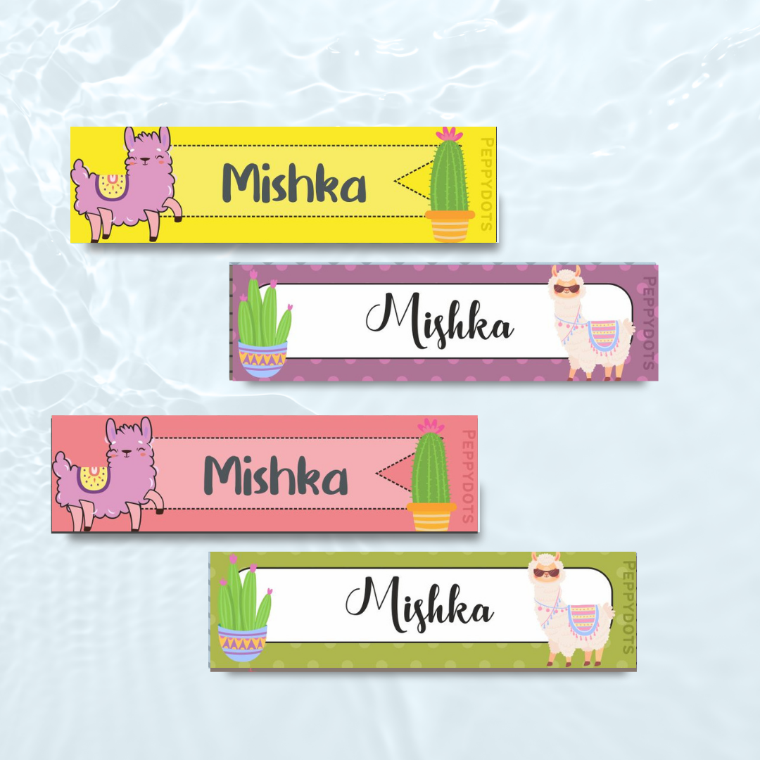Waterproof Labels - Cute Llama Doxbox Store|]Peppydots