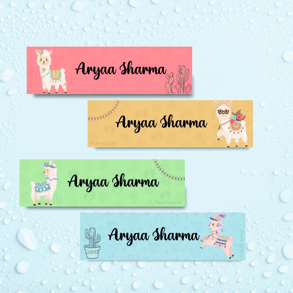 Waterproof Labels - Cute Llama Doxbox Store|]Peppydots