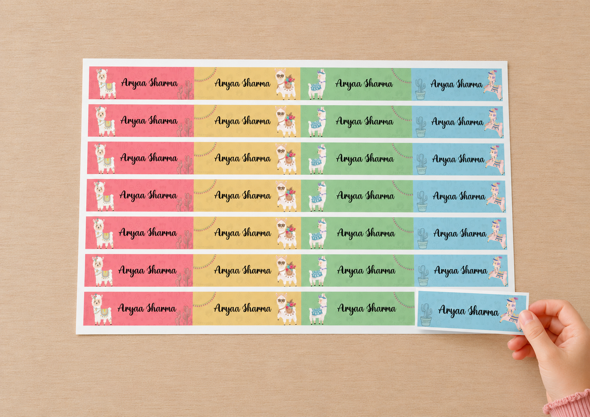Waterproof Labels - Cute Llama Peppydots|]Peppydots
