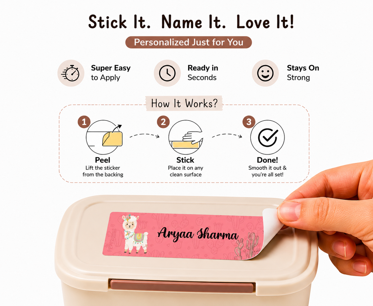 Waterproof Labels - Cute Llama Peppydots|]Peppydots