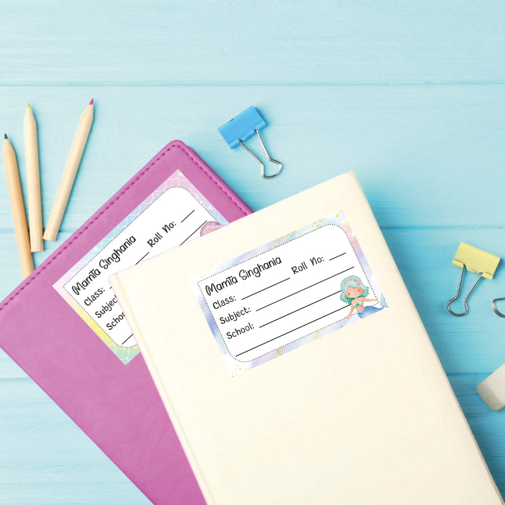 School Book Label - Cute Mermaid Doxbox Store|]Peppydots
