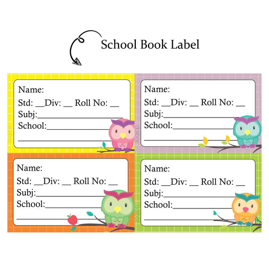 NP SCHOOL BOOK LABEL - Cute Owl Doxbox Store|]Peppydots