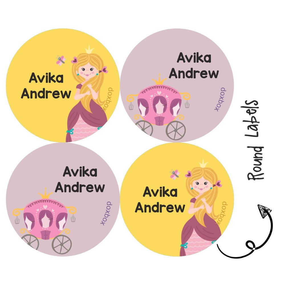 Round water proof label - Cute Princess Doxbox Store|]Peppydots