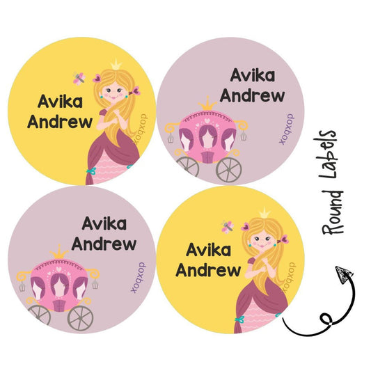 Round water proof label - Cute Princess Doxbox Store|]Peppydots