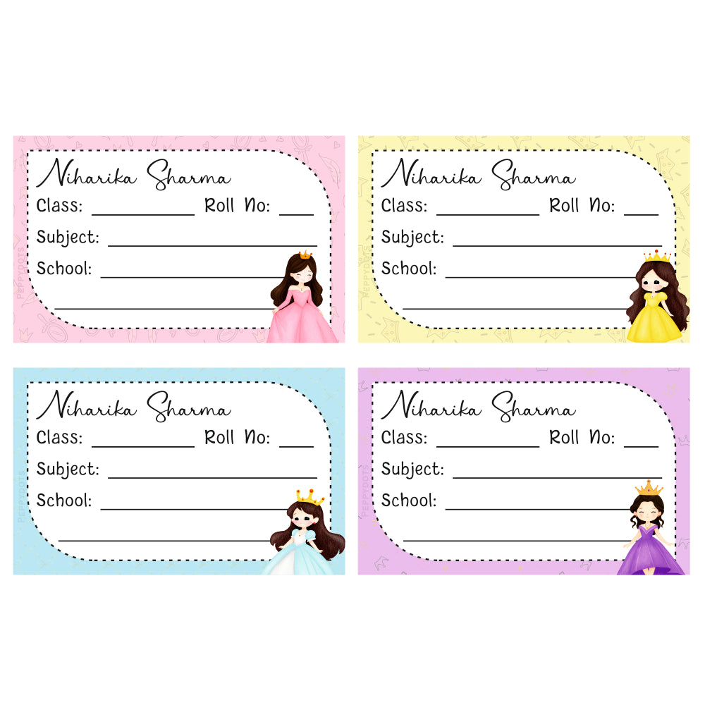School Book Label - Cute Princess Doxbox Store|]Peppydots