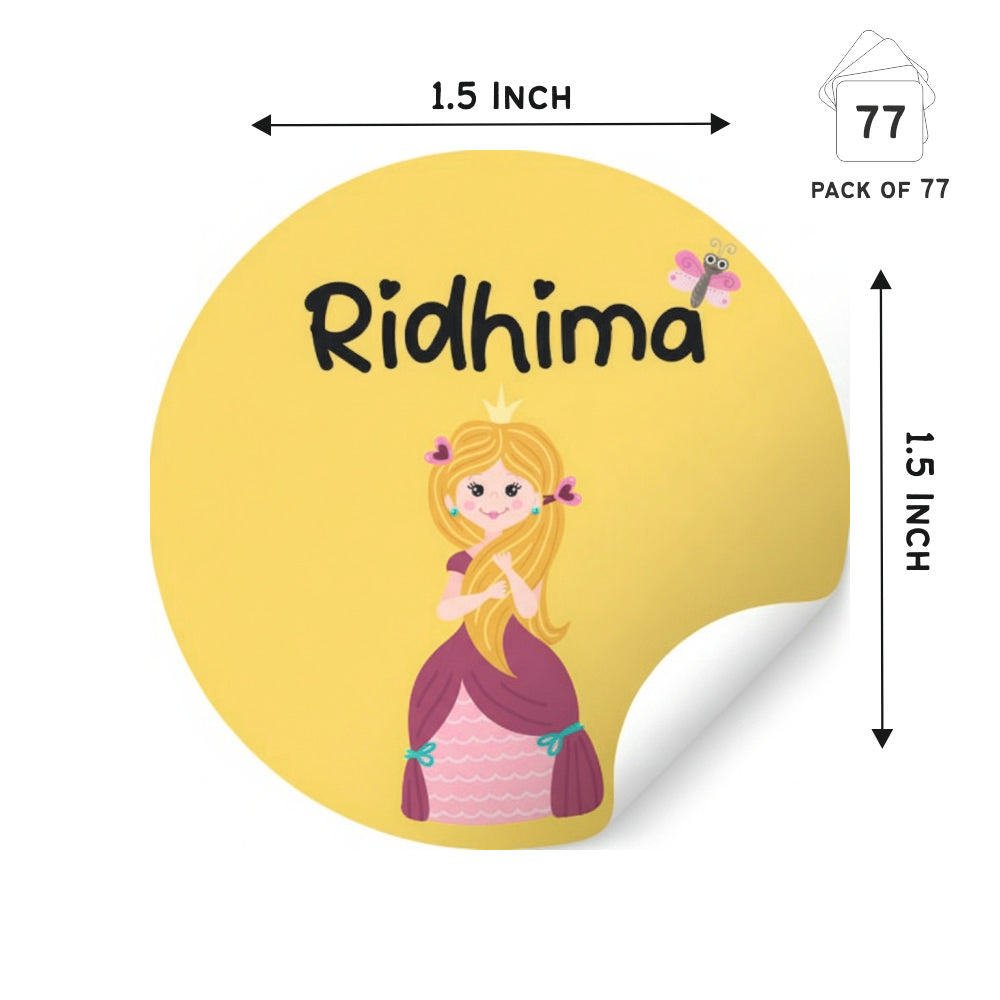 Round Waterproof Labels - Cute Princess Doxbox Store|]Peppydots