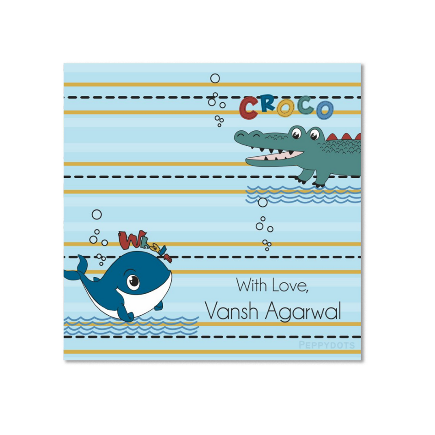 Gift Tag - Cute Whale Peppydots|]Peppydots