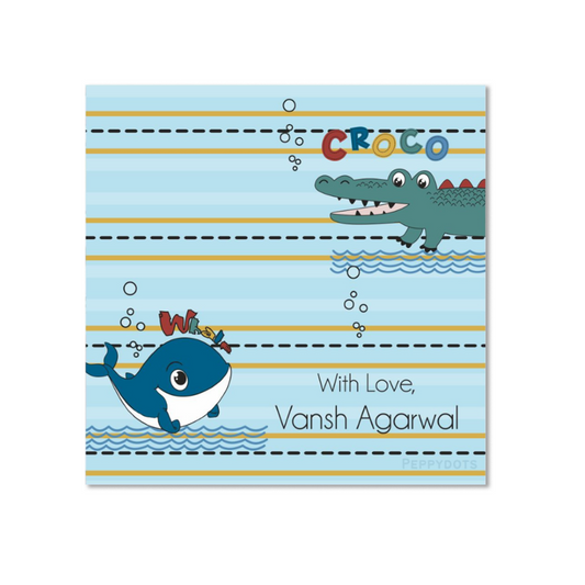 Gift Tag - Cute Whale Peppydots|]Peppydots