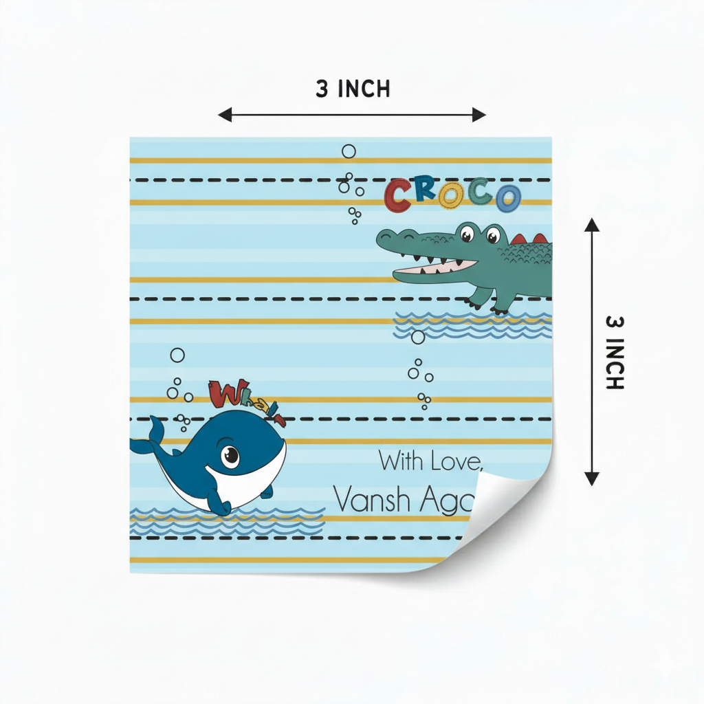Gift Labels - Cute whale Doxbox Store|]Peppydots