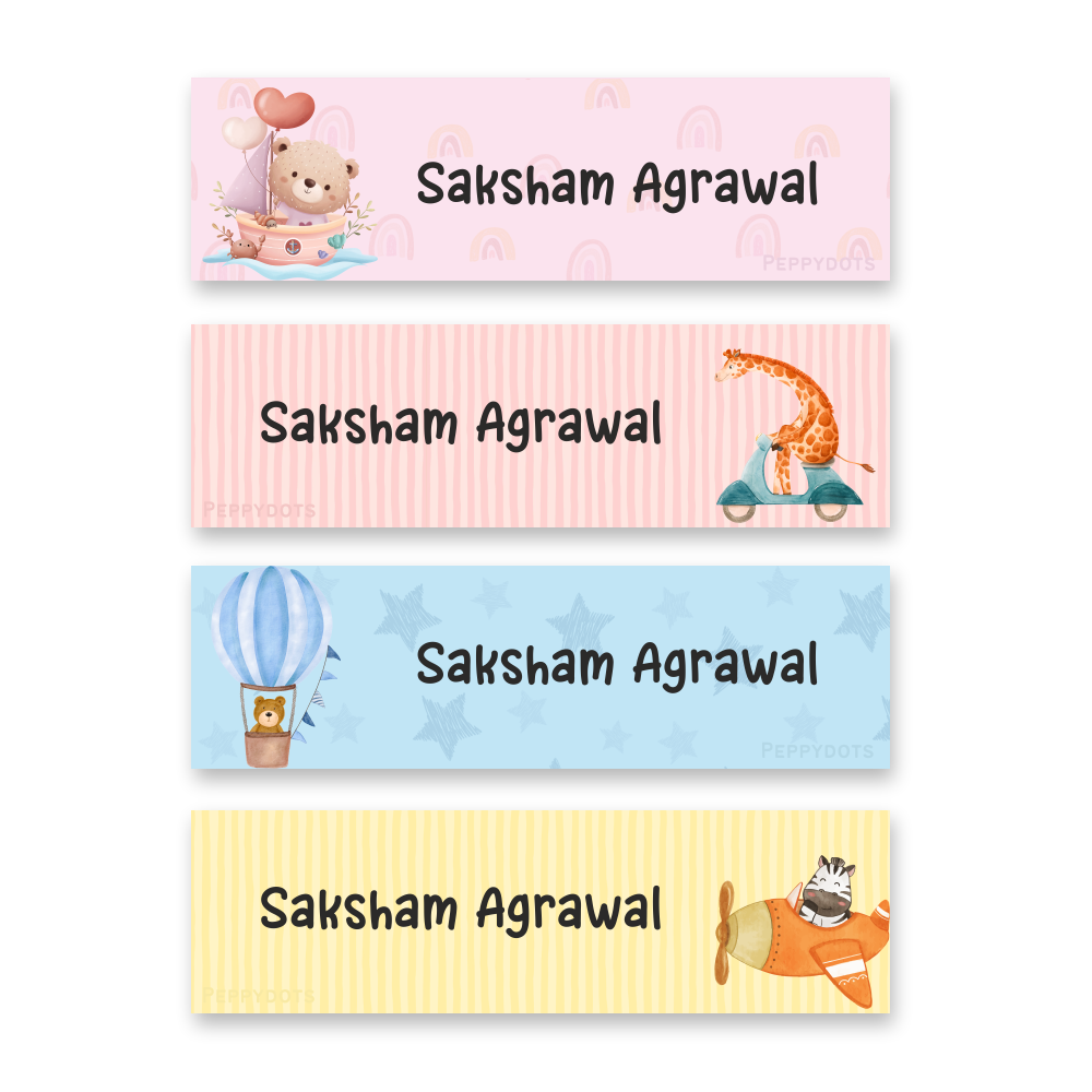 Waterproof Labels - Cute Animals Doxbox Store|]Peppydots