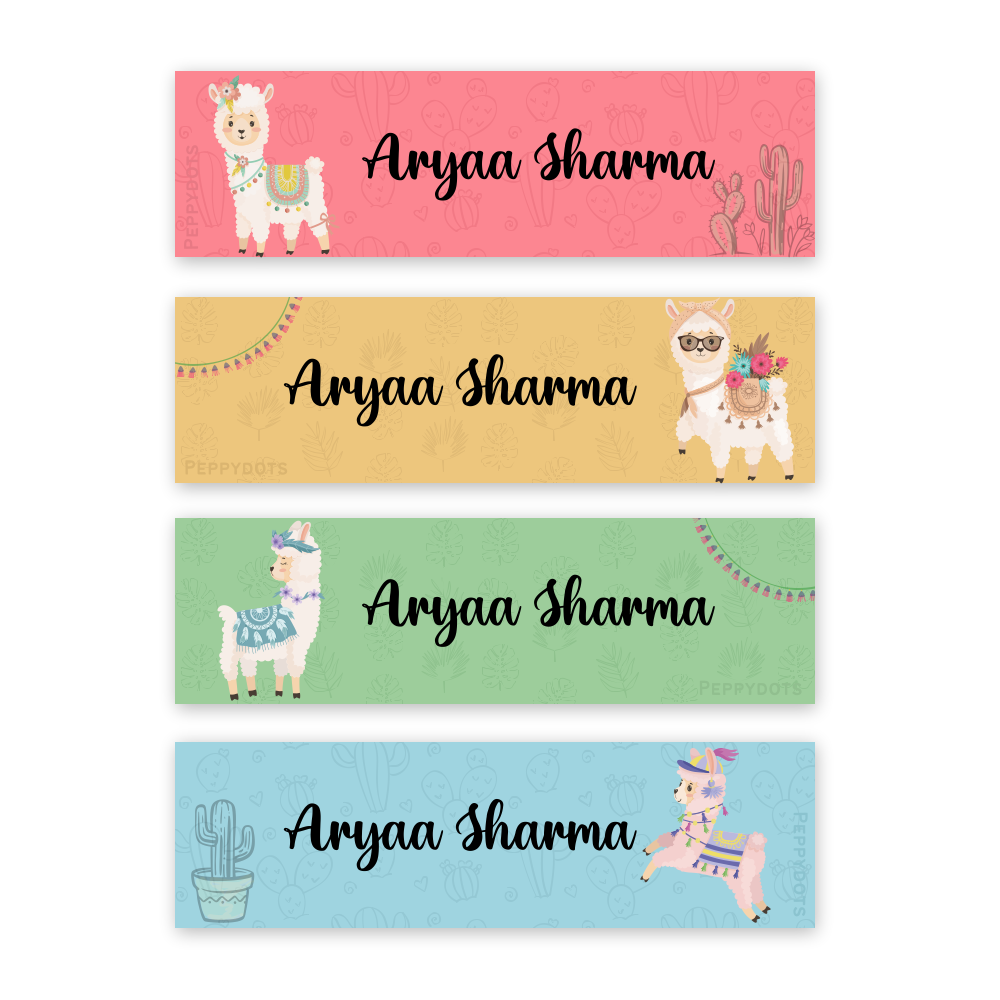 Waterproof Labels - Cute Llama Doxbox Store|]Peppydots