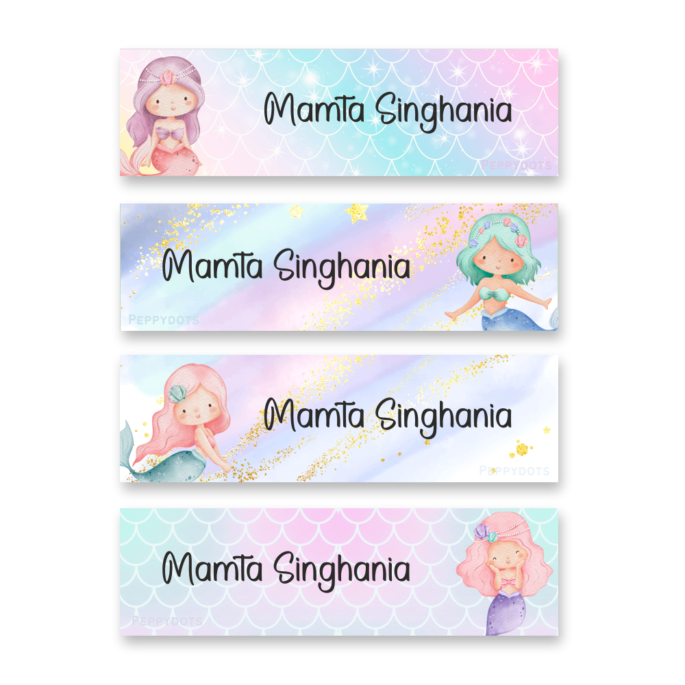 Waterproof Labels - Cute Mermaid Doxbox Store|]Peppydots