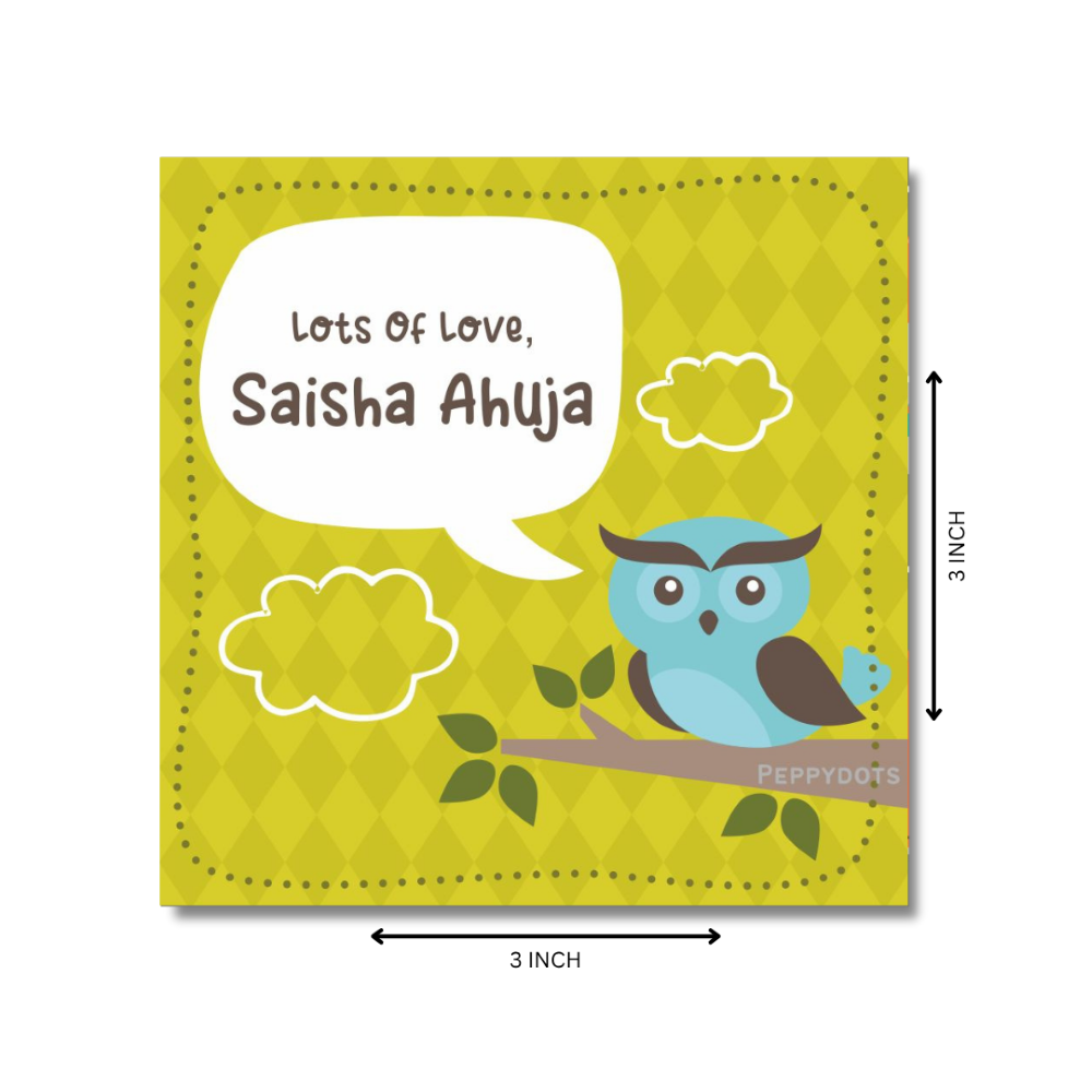 Gift Tag - Cute owl Doxbox Store|]Peppydots
