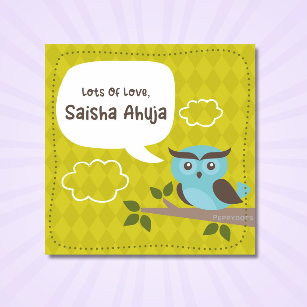 Gift Tag - Cute owl Doxbox Store|]Peppydots