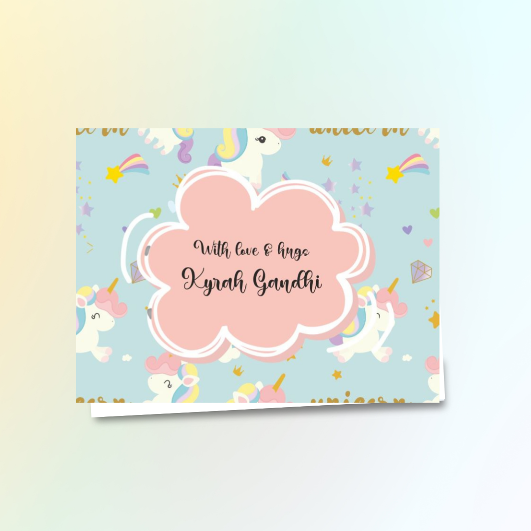 Gift Notecard - Cute Unicorn Doxbox Store|]Peppydots