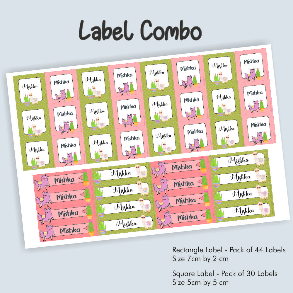 Label Combo - Cute Llama Doxbox Store|]Peppydots