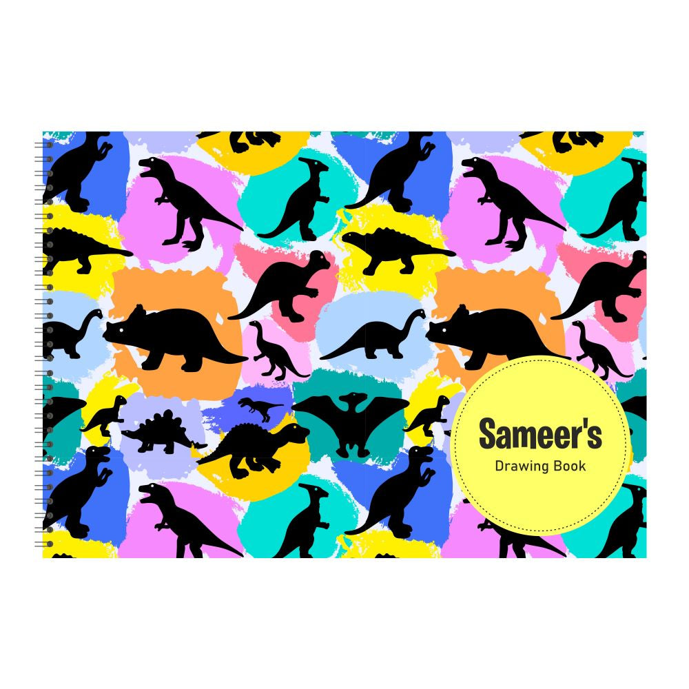 Personalised Sketchbook - Dinasour Shadow Doxbox Store|]Peppydots