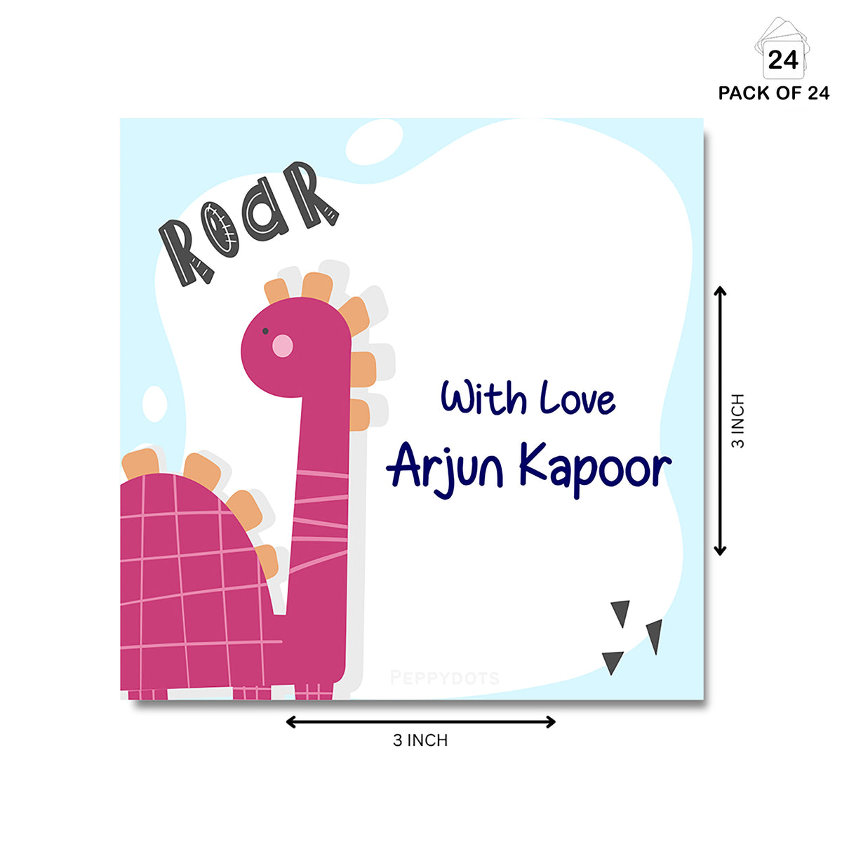Gift Tag - Dino Roar Peppydots|]Peppydots