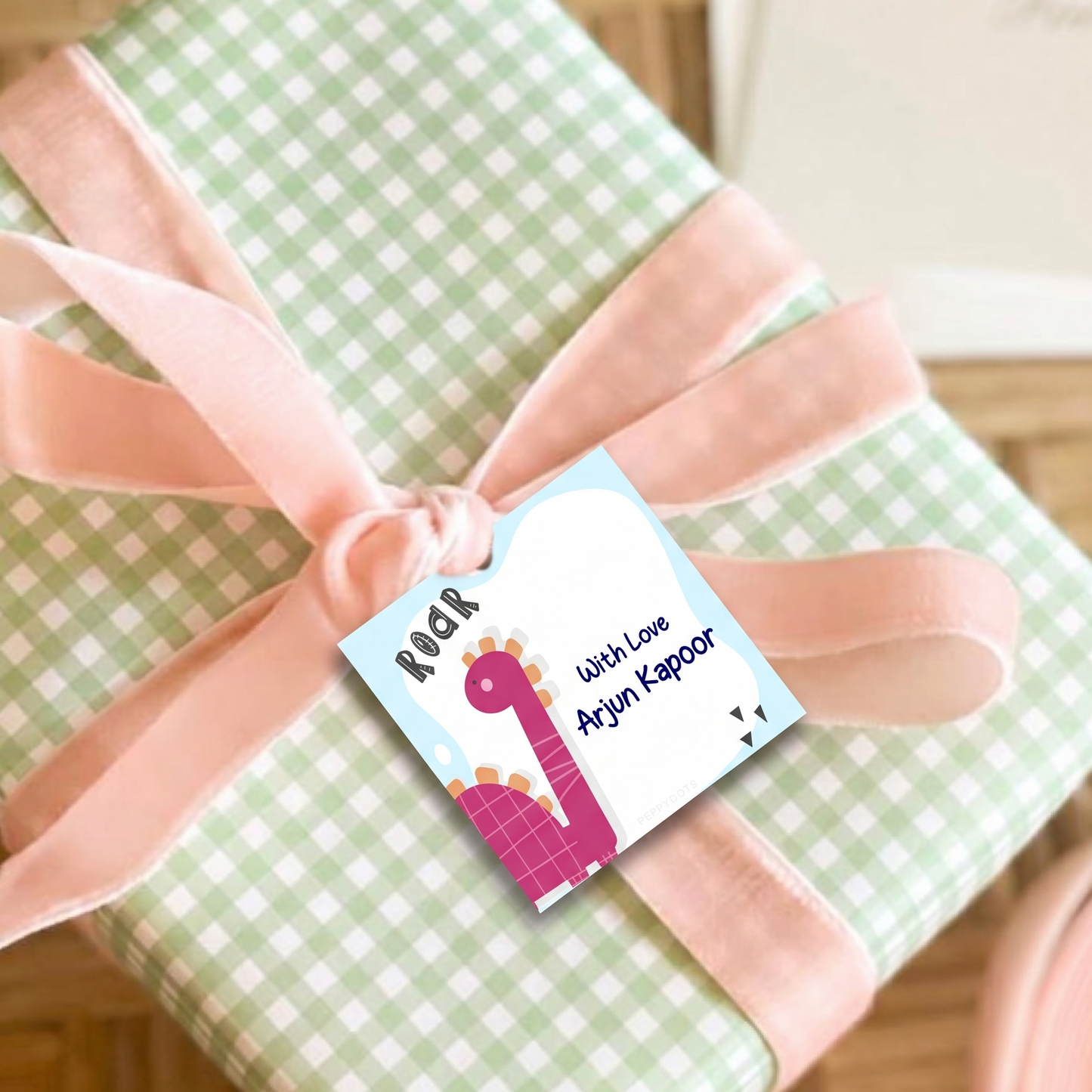 Gift Tag - Dino Roar Peppydots|]Peppydots