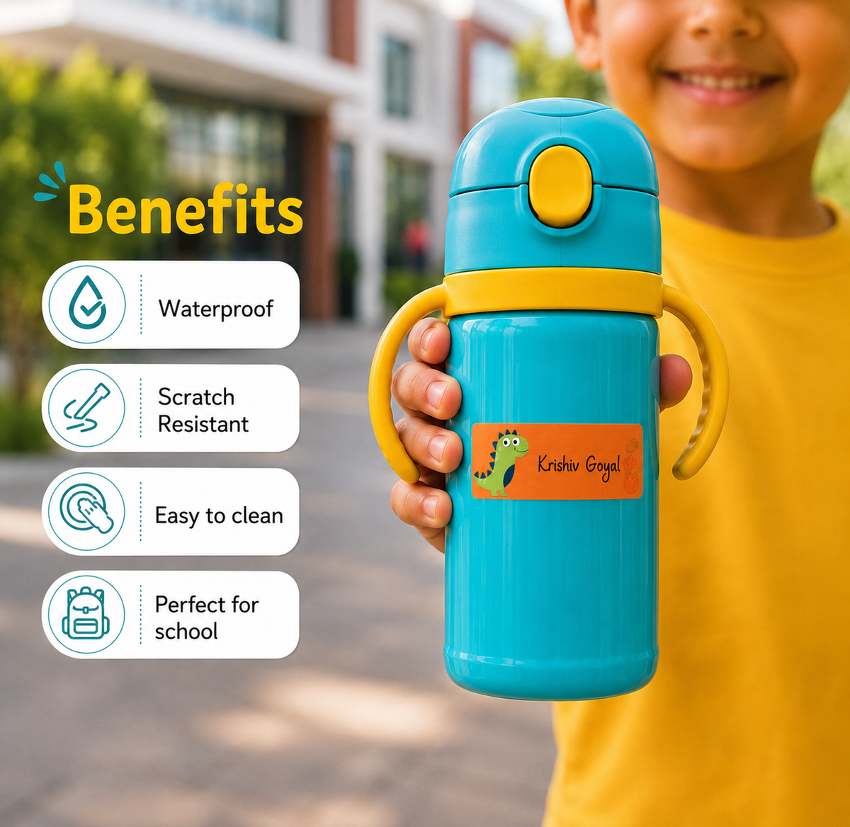 Waterproof Labelss - Dino colours Peppydots|]Peppydots