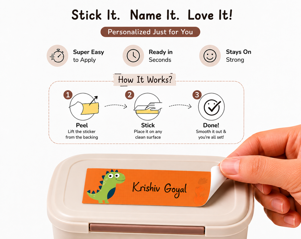 Waterproof Labelss - Dino colours Peppydots|]Peppydots