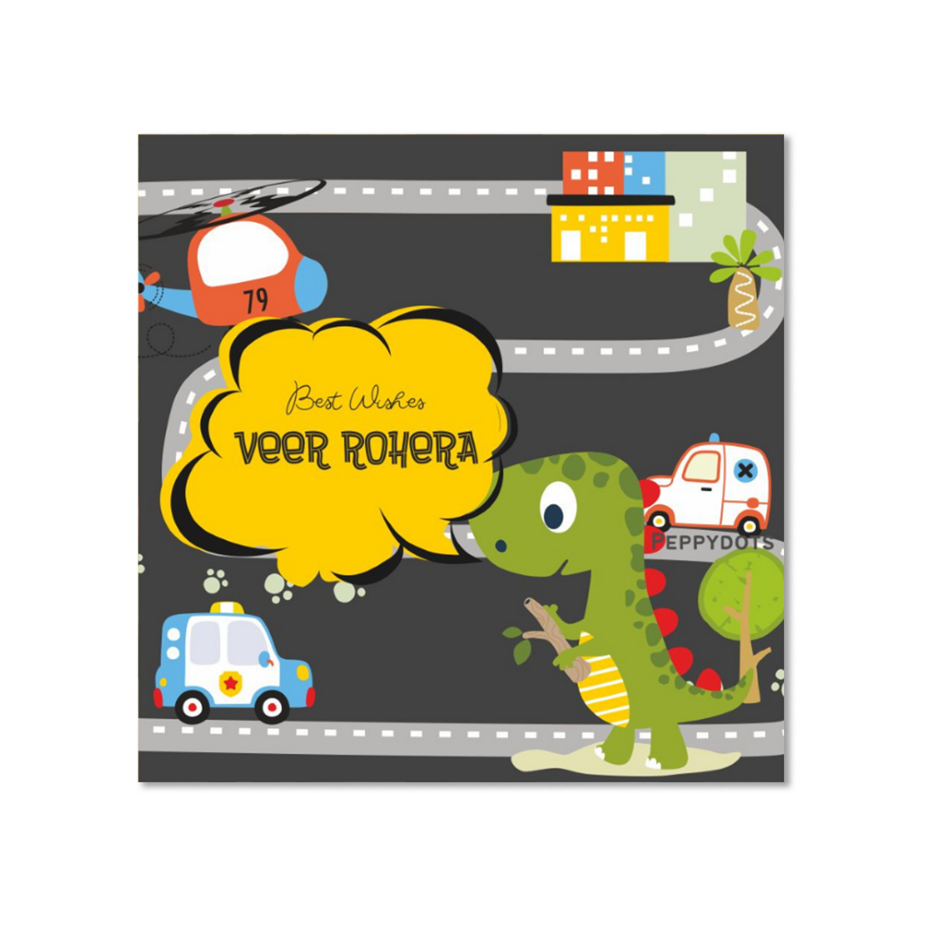 Gift Tag - Dinosaur Peppydots|]Peppydots