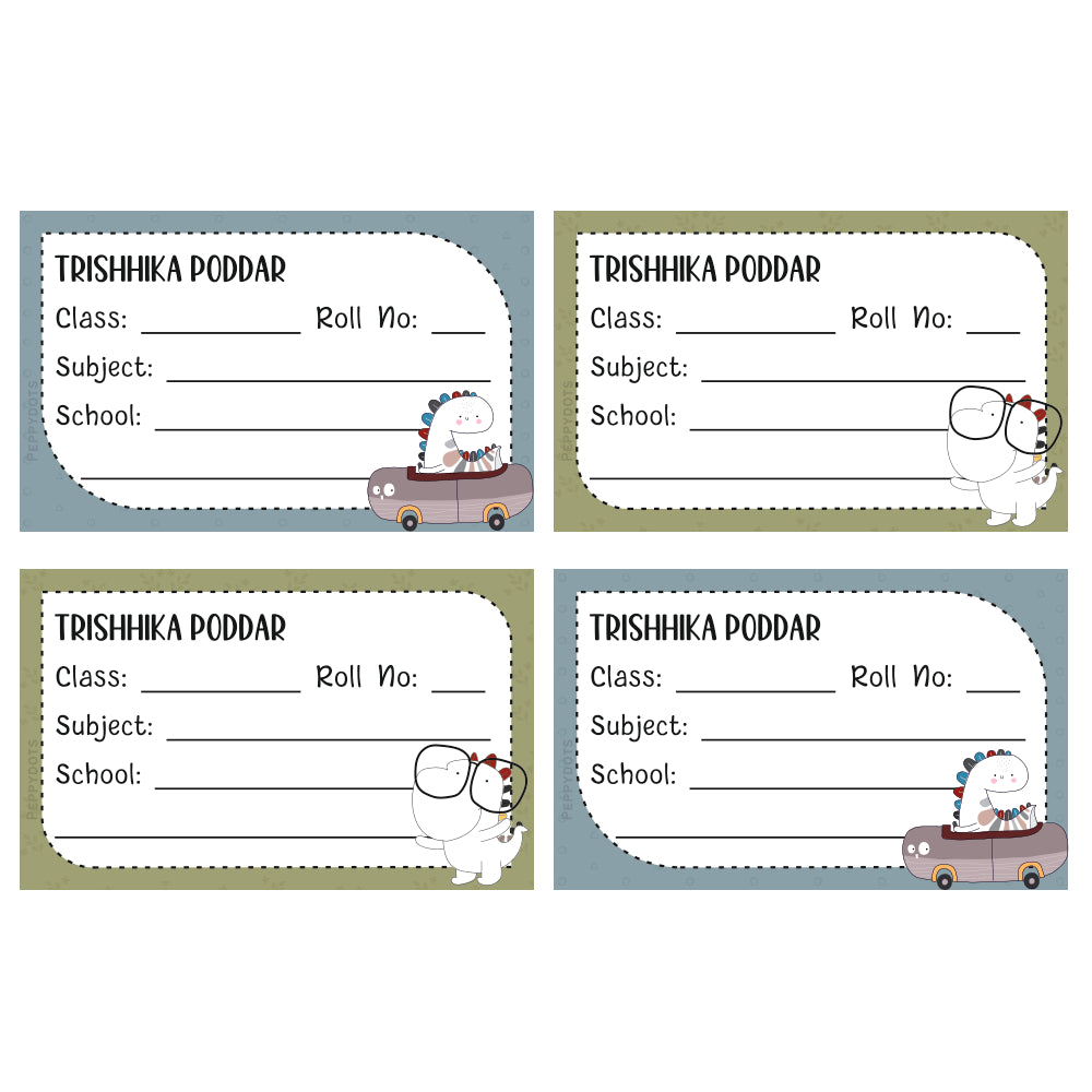 School Book Label - Dinosaur Doxbox Store|]Peppydots
