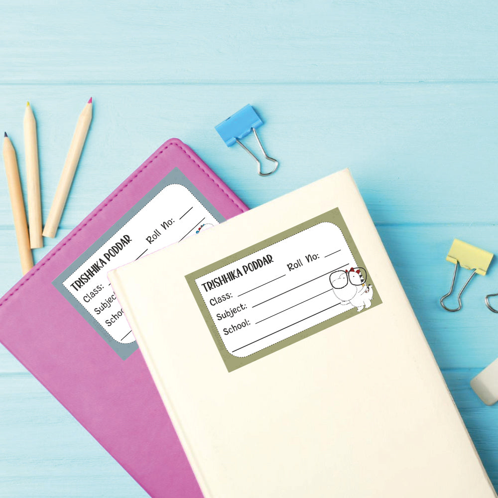 School Book Label - Dinosaur Doxbox Store|]Peppydots