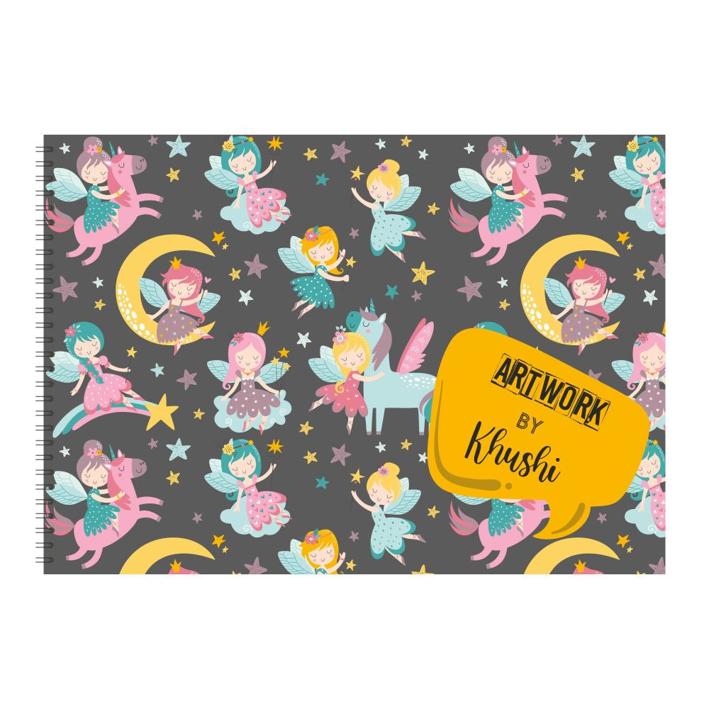 Personalised Sketch book - Fairy Unicorn Doxbox Store|]Peppydots