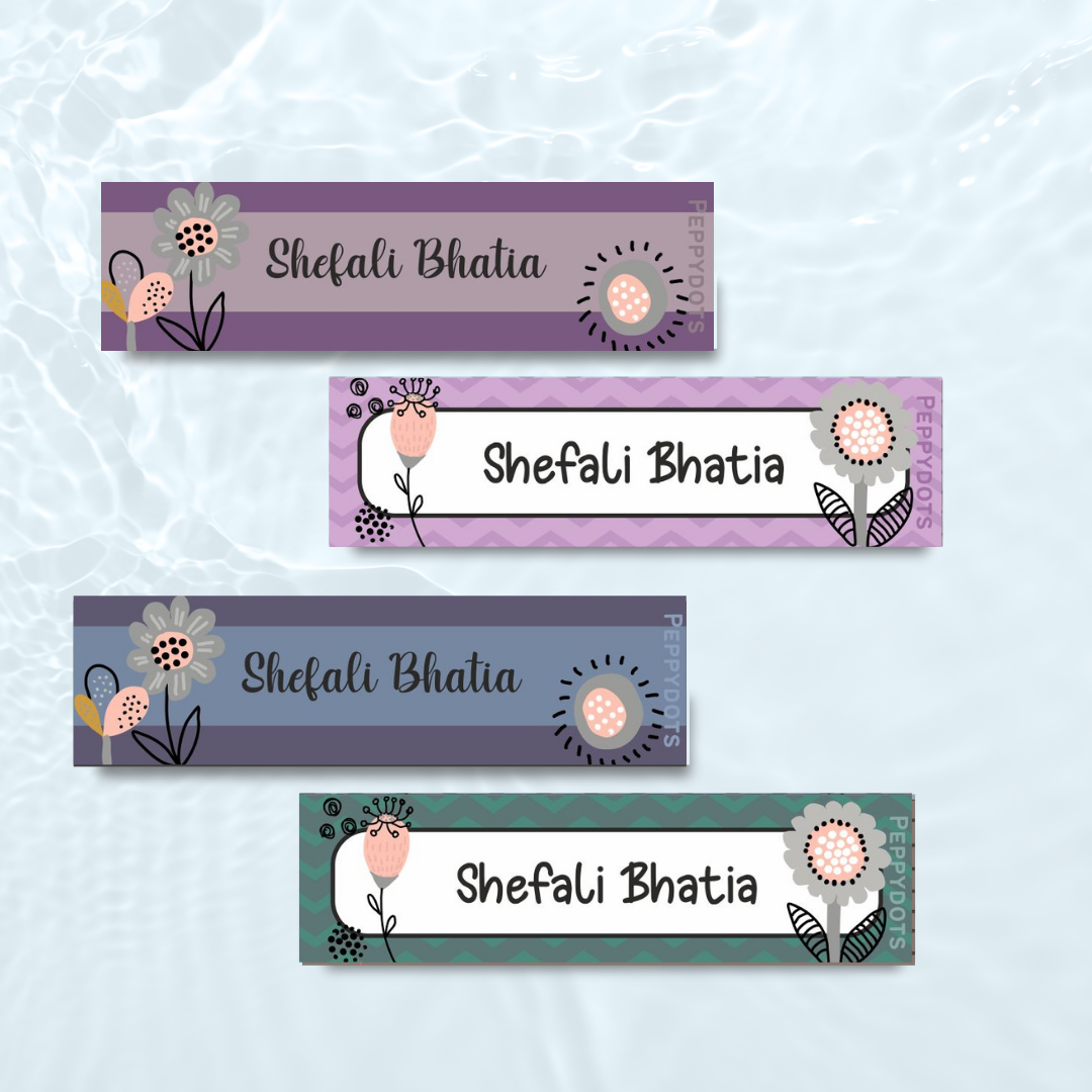 Waterproof Labels - Fancy Flower Doxbox Store|]Peppydots